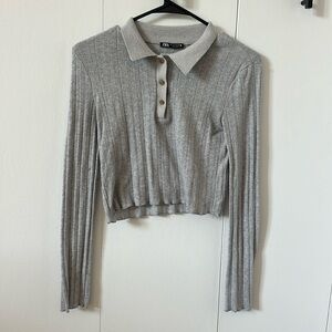 Zara Collared Crop